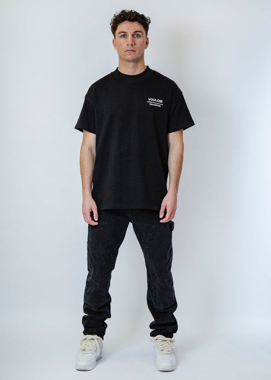 Oversized Logo Print T-Shirt - Black