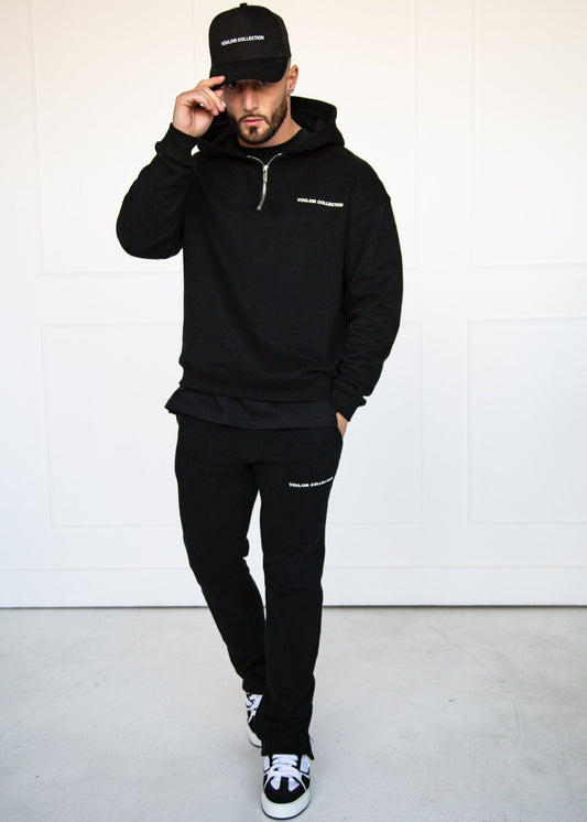 Straight Leg Joggers - Black